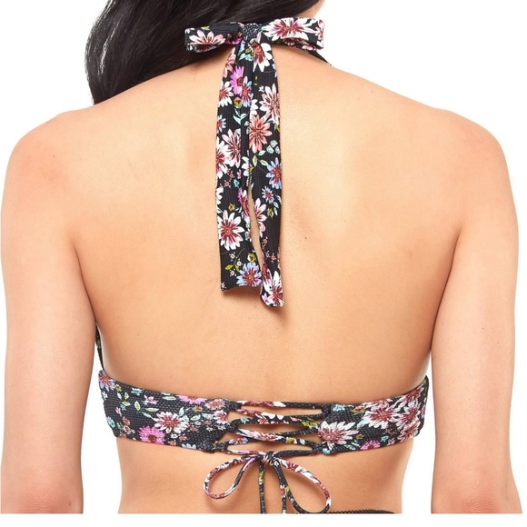 Jessica Simpson Women's Contemporary Posy Fields Halter Bra Swimsuit size small - Picture 2 of 2